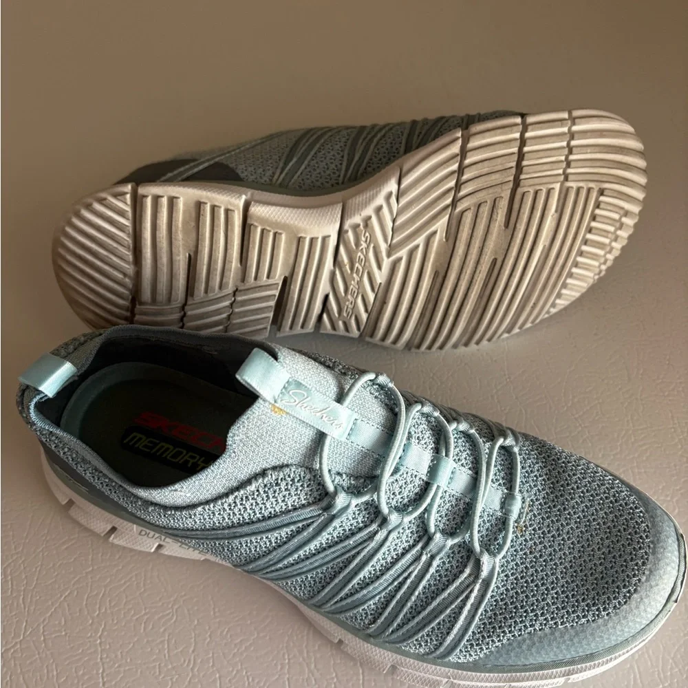 Skechers Dual-Lite Shoes in Light Blue - Picture 4 of 4